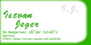 istvan jeger business card